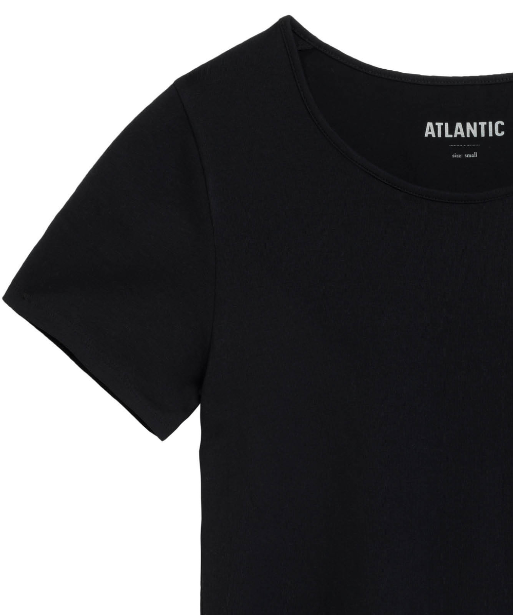 Футболка женская Atlantic, 1 шт. в уп., хлопок, черная, Basic BLV-199