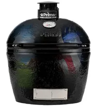 Керамический угольный гриль Primo Oval 300 (Family), 38х56 см, на столе с металлическими столешницами