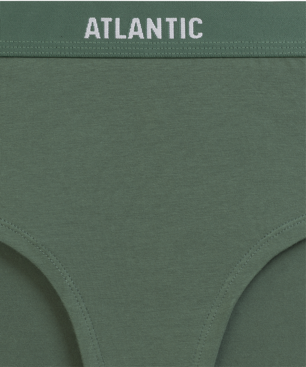 Трусы женские спорт Atlantic, набор из 3 шт., хлопок, коричневые + розовые + зеленые, 3CLP-012