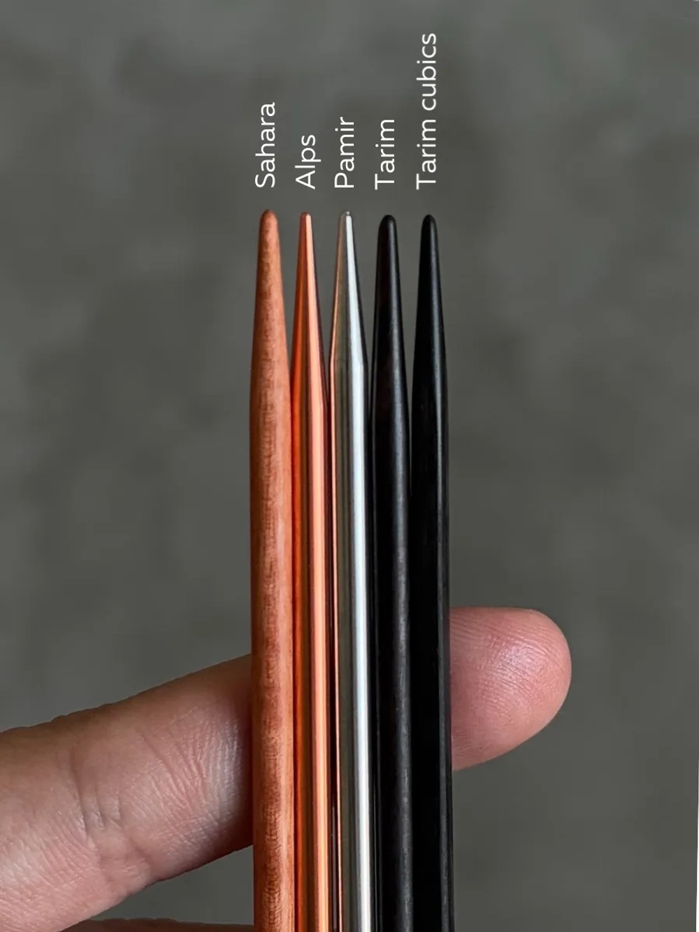 набор алюминиевых спиц Lotus Yarns Alps 13 см