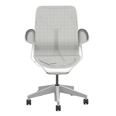 Кресло Herman Miller Cosm, средняя спинка, цвет Mineral, подлокотники «лепестки» (Leaf)