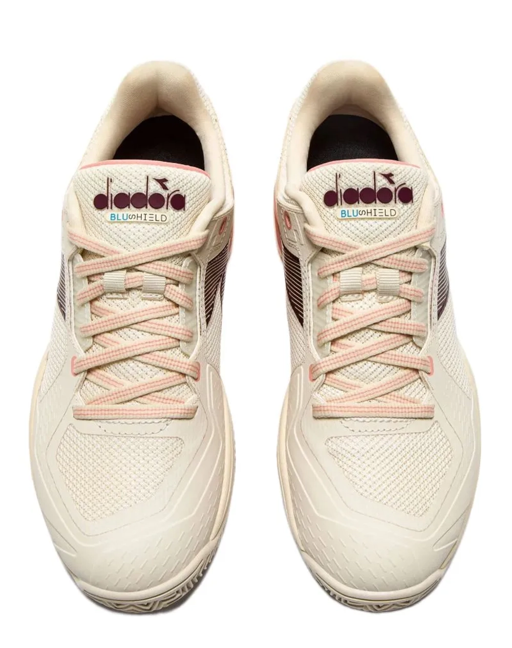 Женские теннисные кроссовки Diadora Blushield Torneo 3 Clay - whisper wh/maroon ban/des