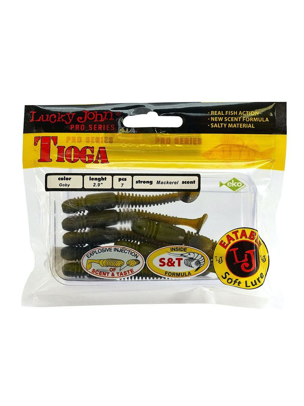 Виброхвосты съедобные LJ Pro Series TIOGA 3.9in (10.00)/T18 5 шт. в упак.
