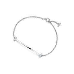 Браслет из белого золота 18k,Tiffany 💠T smile, В наличии