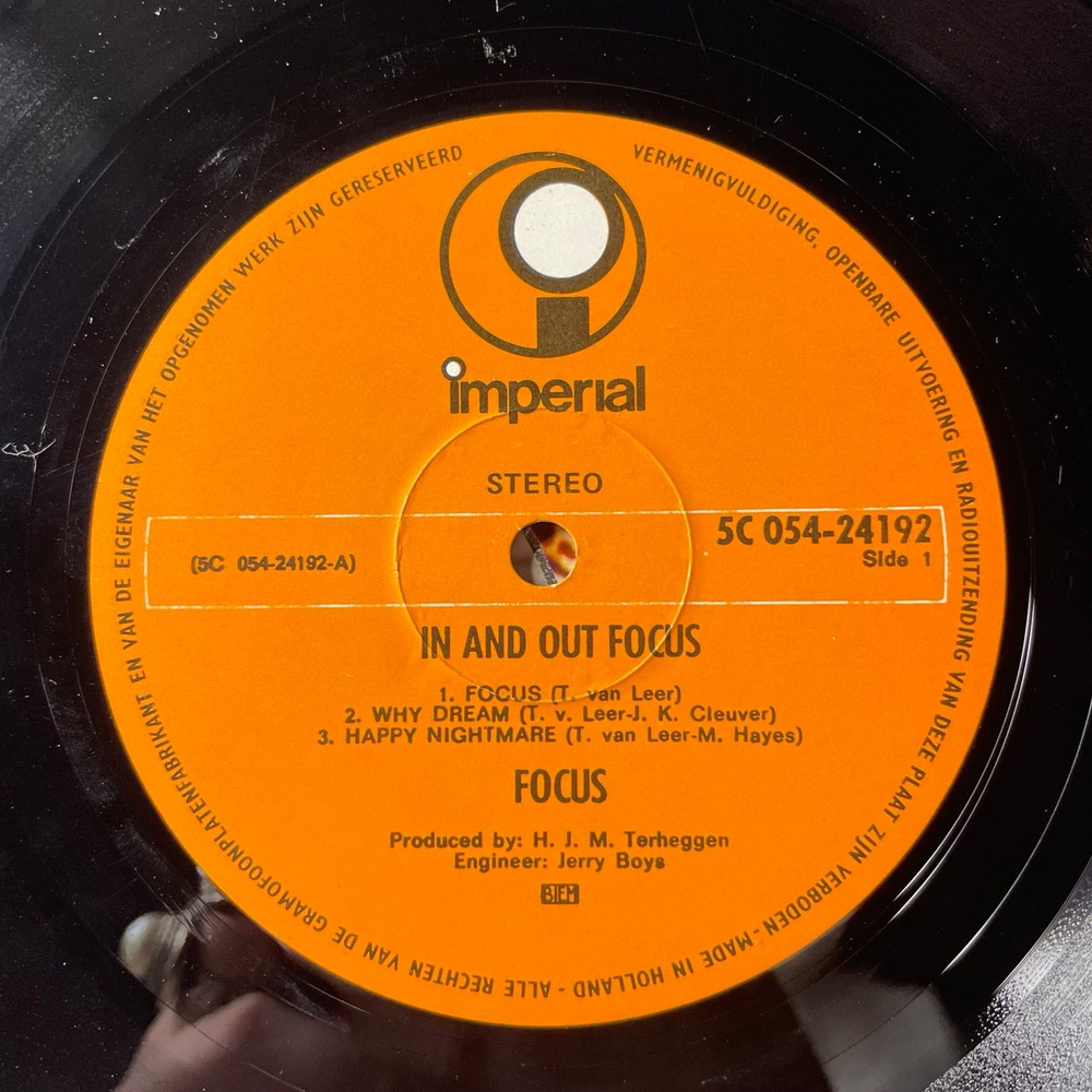 Винтажная виниловая пластинка LP Focus, In And Out Of Focus (Нидерланды 1970)