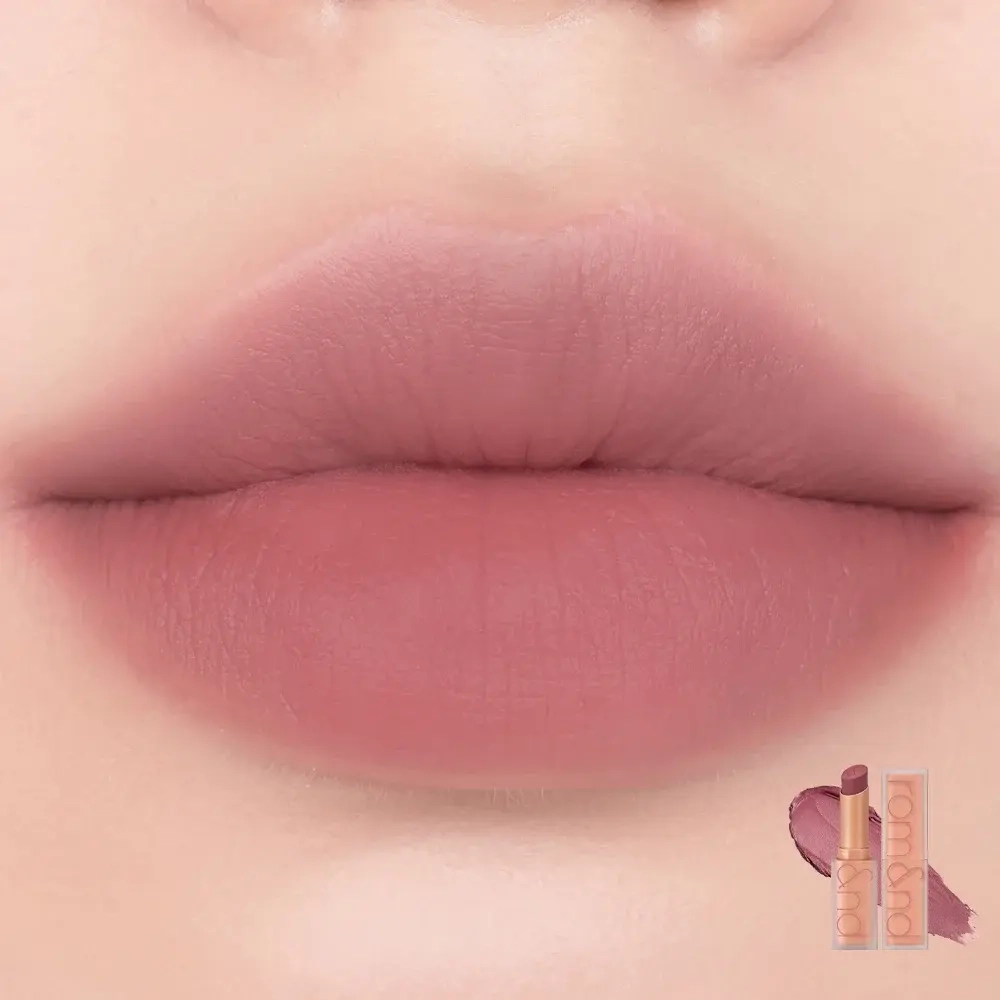 Rom&Nd Zero Matte Lipstick 22 Mauve Beans,Лёгкая матовая помада для губ (элегантный розовато-лиловый) 3 г (до 01.07.27)