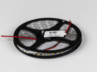 Светодиодная лента 3528, 120 LED/м, 9,6 Вт/м, 24В , IP20, Цвет: Нейтральный белый, SWG3120-24-9.6-NW-M