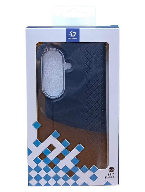 Чехол-книжка DuxDucis Samsung Z Fold 7 кожаная боковая черная