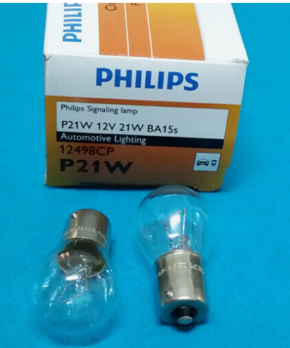 Автолампа  Р 12-21  (P21W) 1конт (BA15s) PHILIPS Premium Vision (уп10шт) #12498CP ORIGINAL 49078073