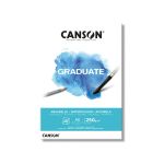 Альбом для акварели Graduate 250 г/м², A5 14.8х21 см, склейка с одной стороны 20 л, мелкозернистая, Canson C400110373