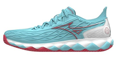 Женские Кроссовки теннисные Mizuno Wave Enforce Tour CC - tanager turquoise/fiery coral 2/white