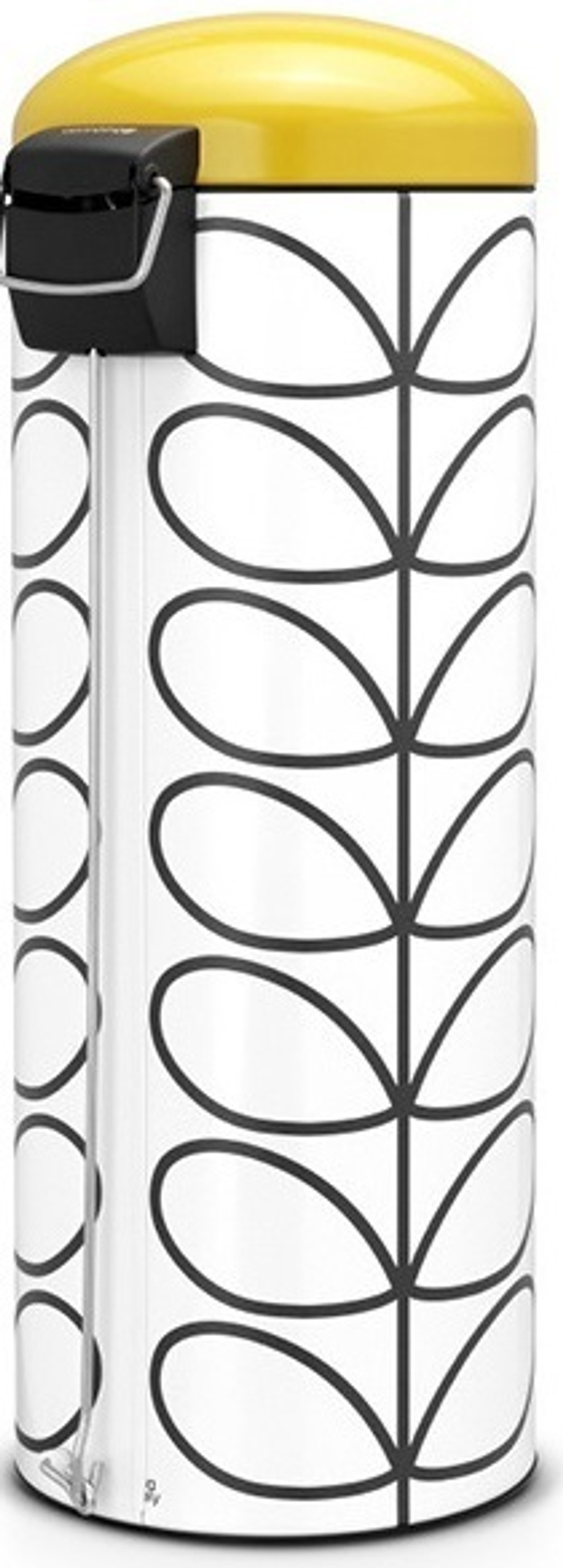 Ведро Brabantia Orla Kiely 20л кремовое сзади