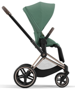 Коляска Cybex Priam IV Rosegold complete Cloud G Ocean Blue Plus Base G 3 в 1 Leaf Green