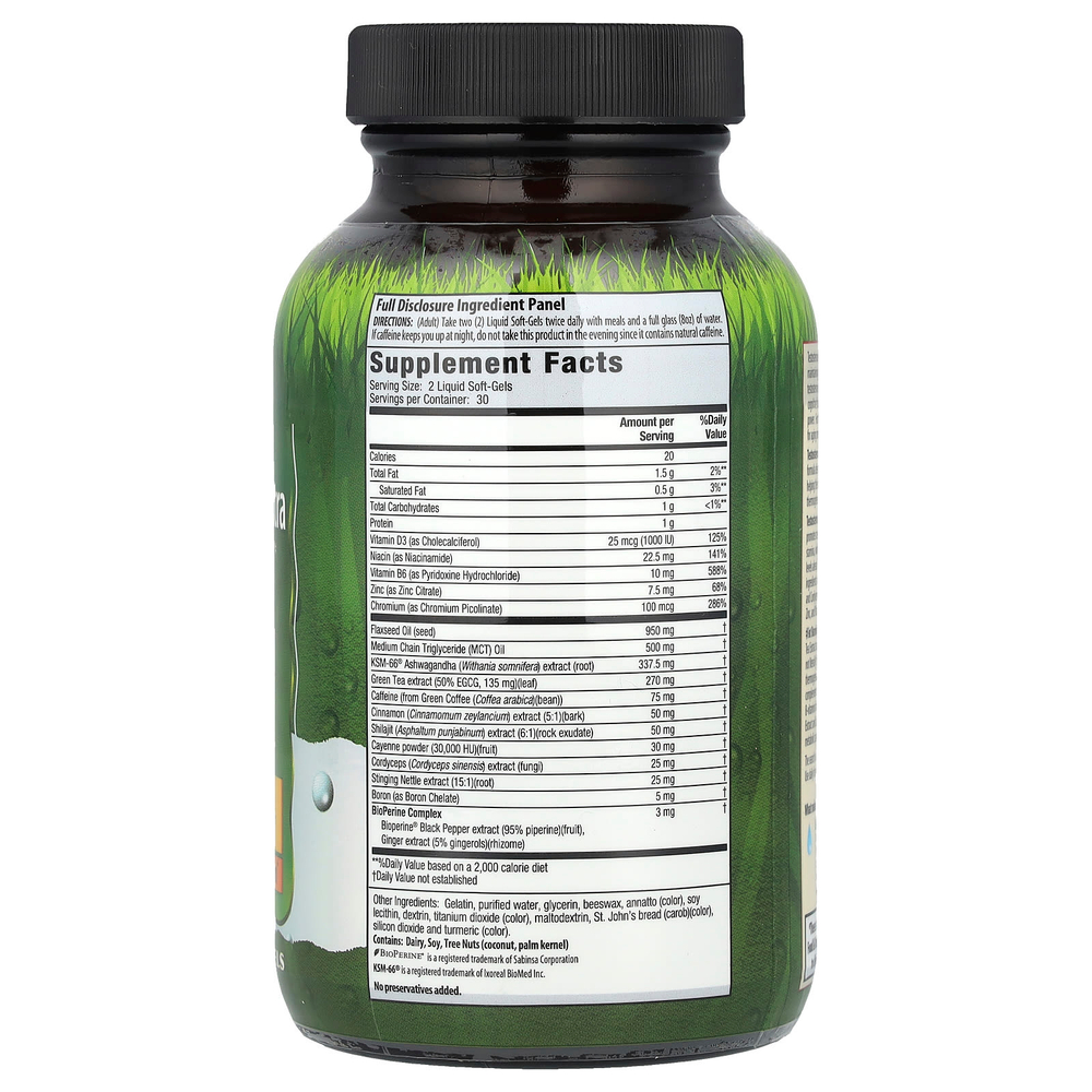 Irwin Naturals, Testosterone-Extra Fat Burner, 60 мягких таблеток