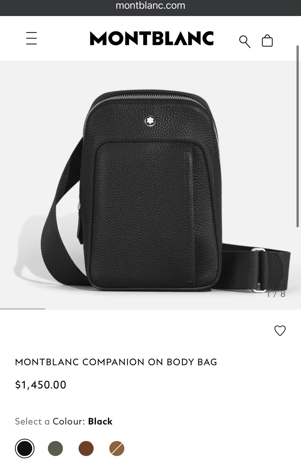 Нагрудная сумка слинг Montblanc Companion Small On