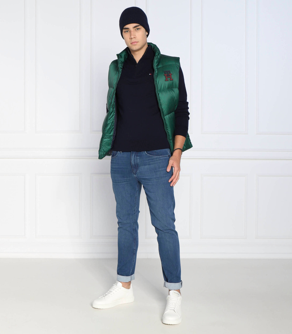 свитер zip mock Tommy Hilfiger - темно-синий(MW0MW28049)