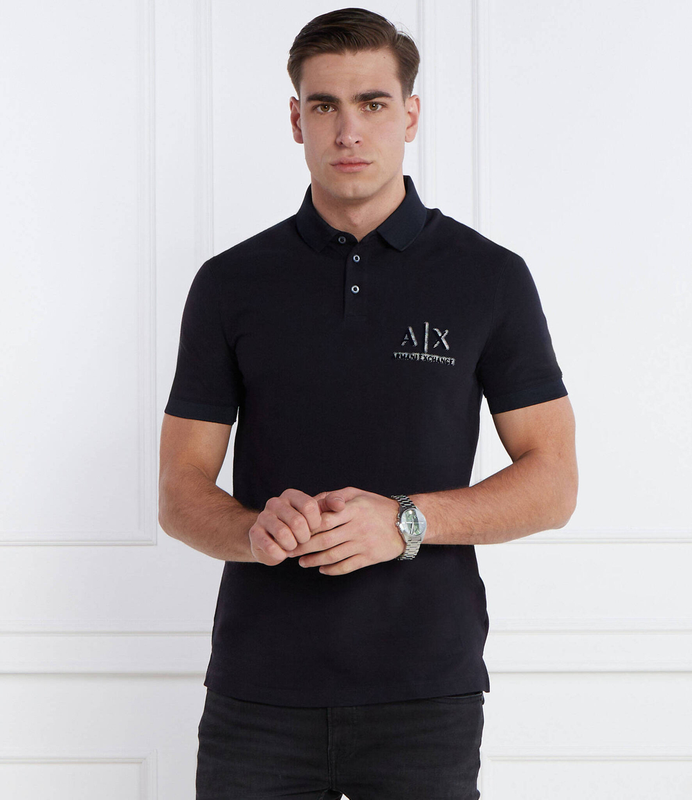 Поло Armani Exchange - темно-синий(3DZFSB ZJM5Z)