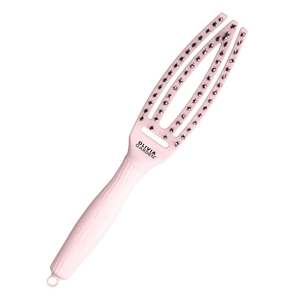 Olivia Garden Щетка для волос Fingerbrush Care Iconic Boar&Nylon Pastel Pink S ID1685