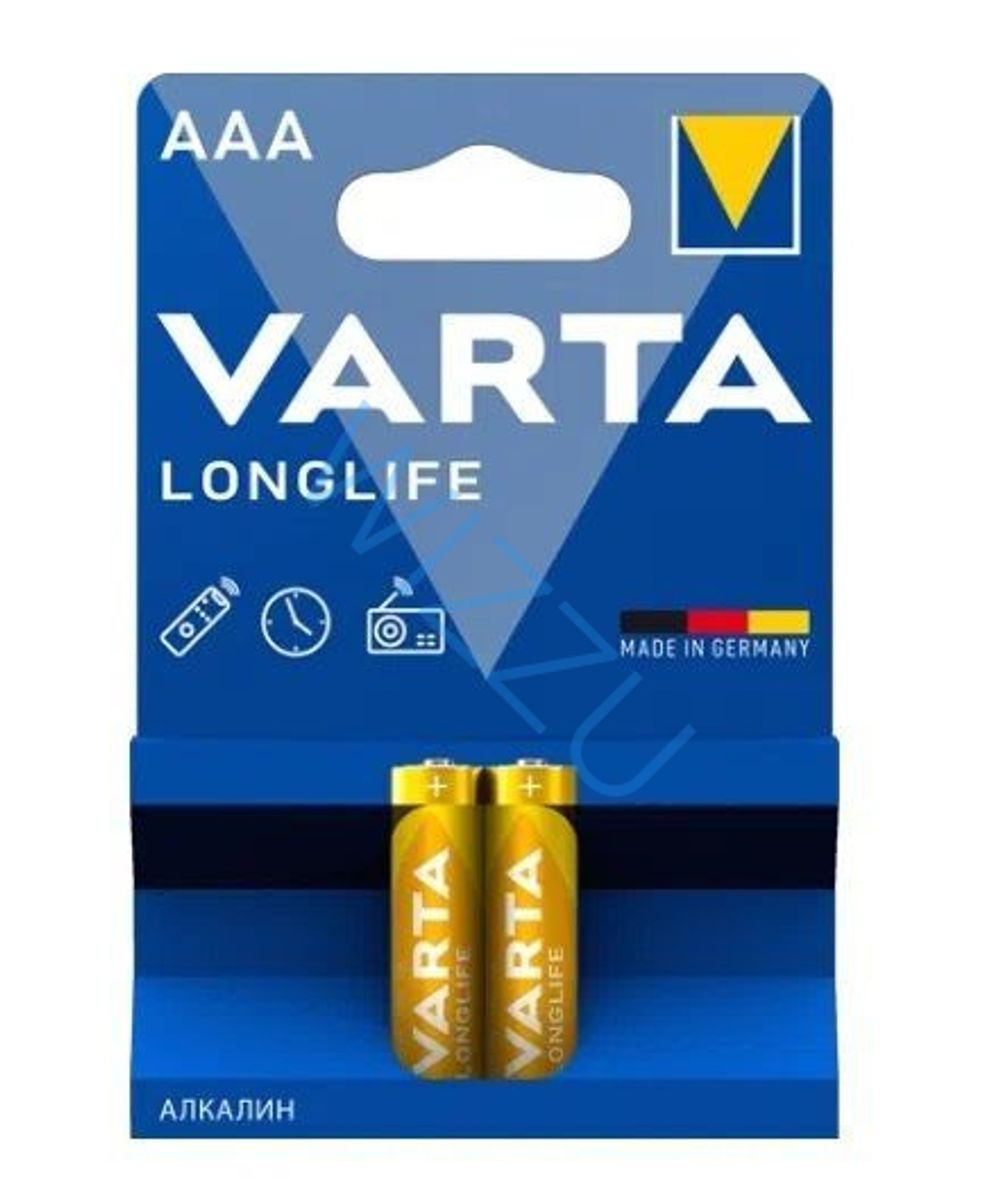 Батарейка Varta 4шт LR03 ААА Longlife золотые