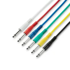 Adam Hall K3IPP0120SET - комплект инструментальных кабелей, TRS (jack) 6,3 mm mono - TRS (jack) 6,3