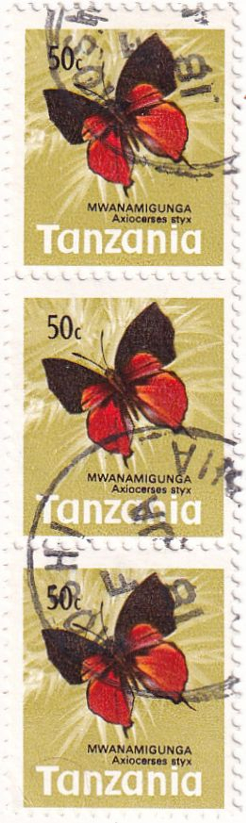 23 почтовых марки, Танзания, 1960-1970-е годы, Бабочки и рыбы