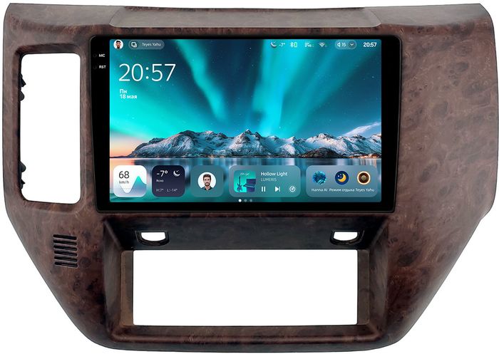 Магнитола для Nissan Patrol Y61 2004-2010 (рамка дерево) - Teyes CC4 монитор 9.2" 2K QLED на Android 14, Быстрейшая, Snapdragon 680, DSP, CarPlay, 4G SIM-слот