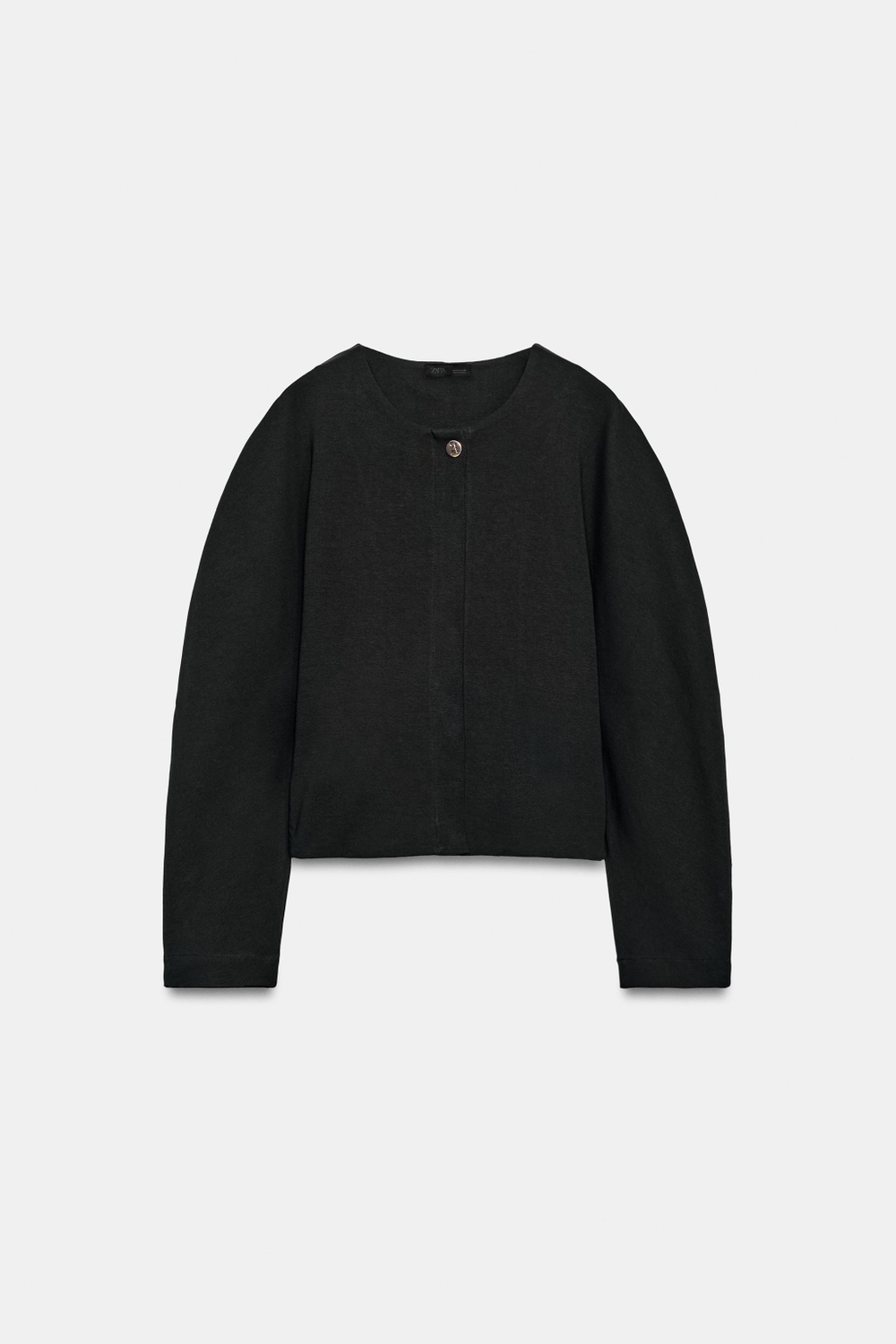 ZARA ЖАКЕТ С ПУГОВИЦАМИ, ЧЕРНЫЙ