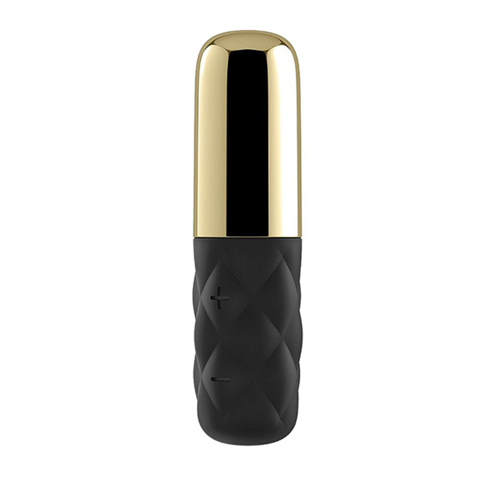 Чёрно-золотистая вибропуля 11см Satisfyer Lovely Honey