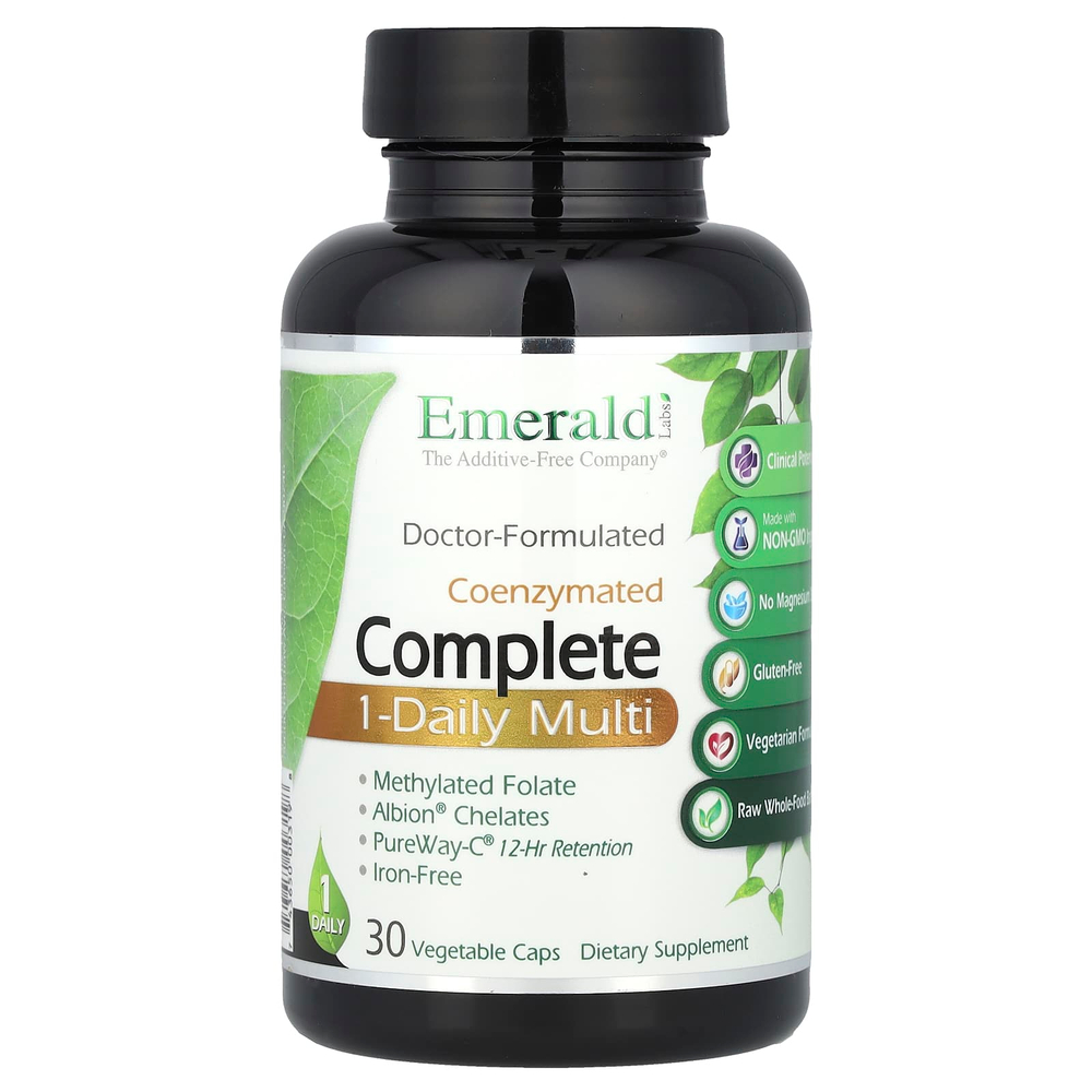 Emerald Laboratories, коферментный мультивитаминный комплекс, прием 1 раз в день, 30 вегетарианских капсул