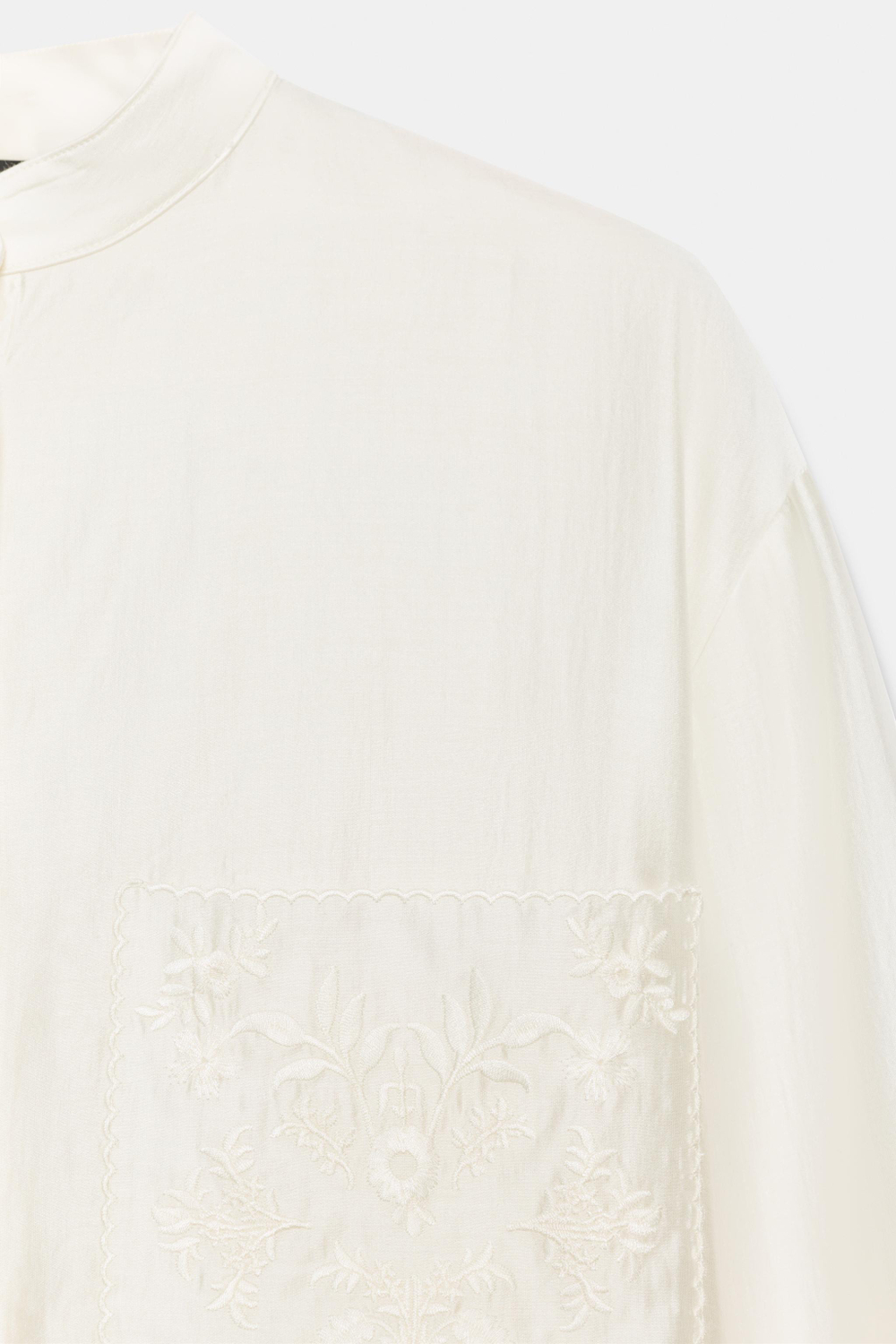 РУБАШКА С ВЫШИВКОЙ И КАРМАНОМ — ZW COLLECTION — ZARA