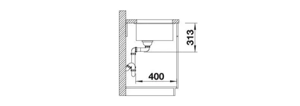 Blanco SUBLINE 400-U SILGRANIT антрацит