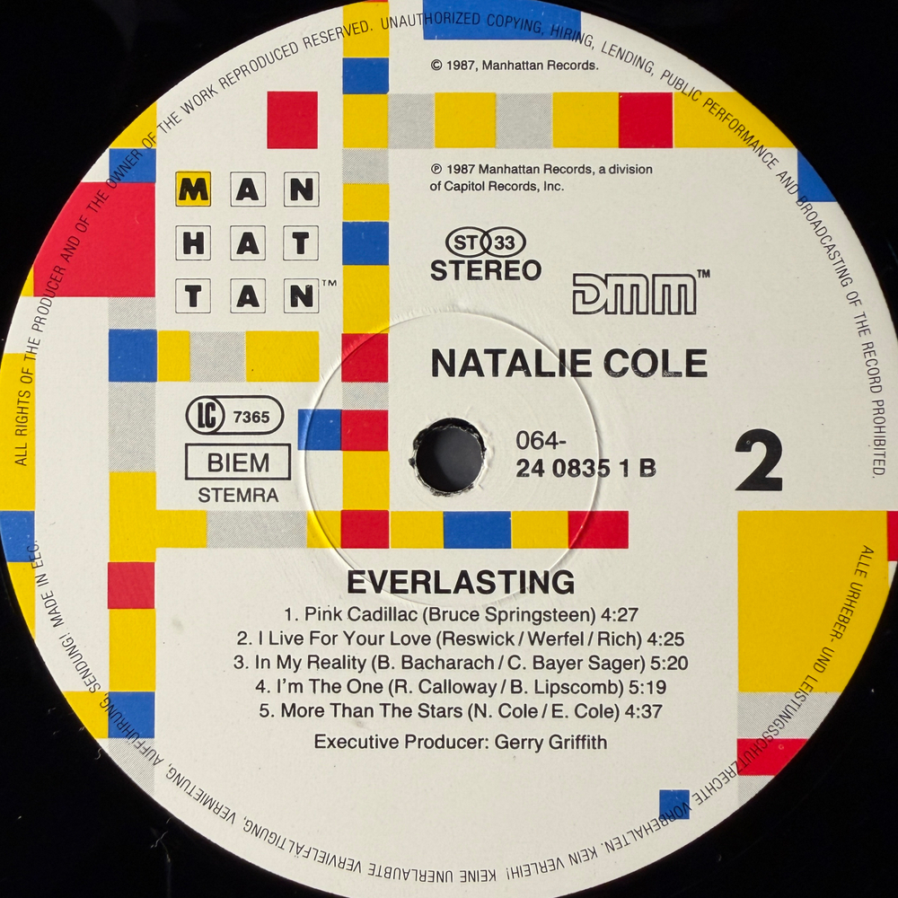 Natalie Cole ‎– Everlasting (Европа 1987г.) Т
