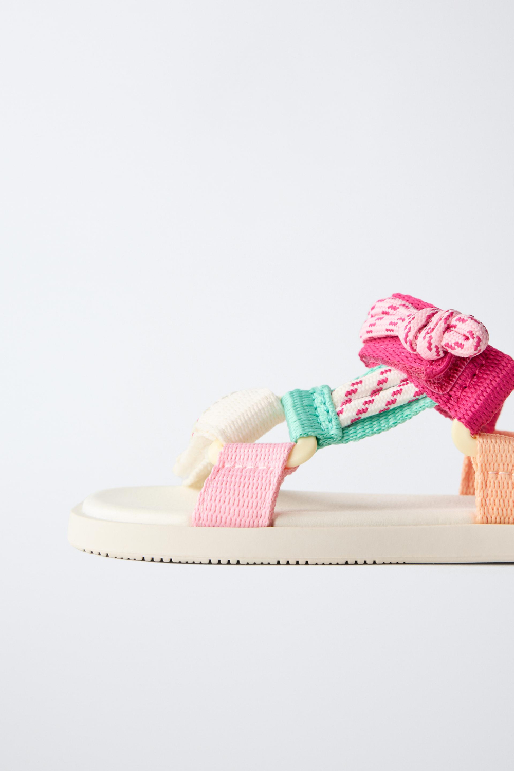 ZARA ТЕХНИЧЕСКИЕ МНОГОЦВЕТНЫЕ САНДАЛИИ BAREFOOT, РОЗОВЫЙ