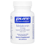 Pure Encapsulations, Мелатонин, 3 мг, 180 капсул