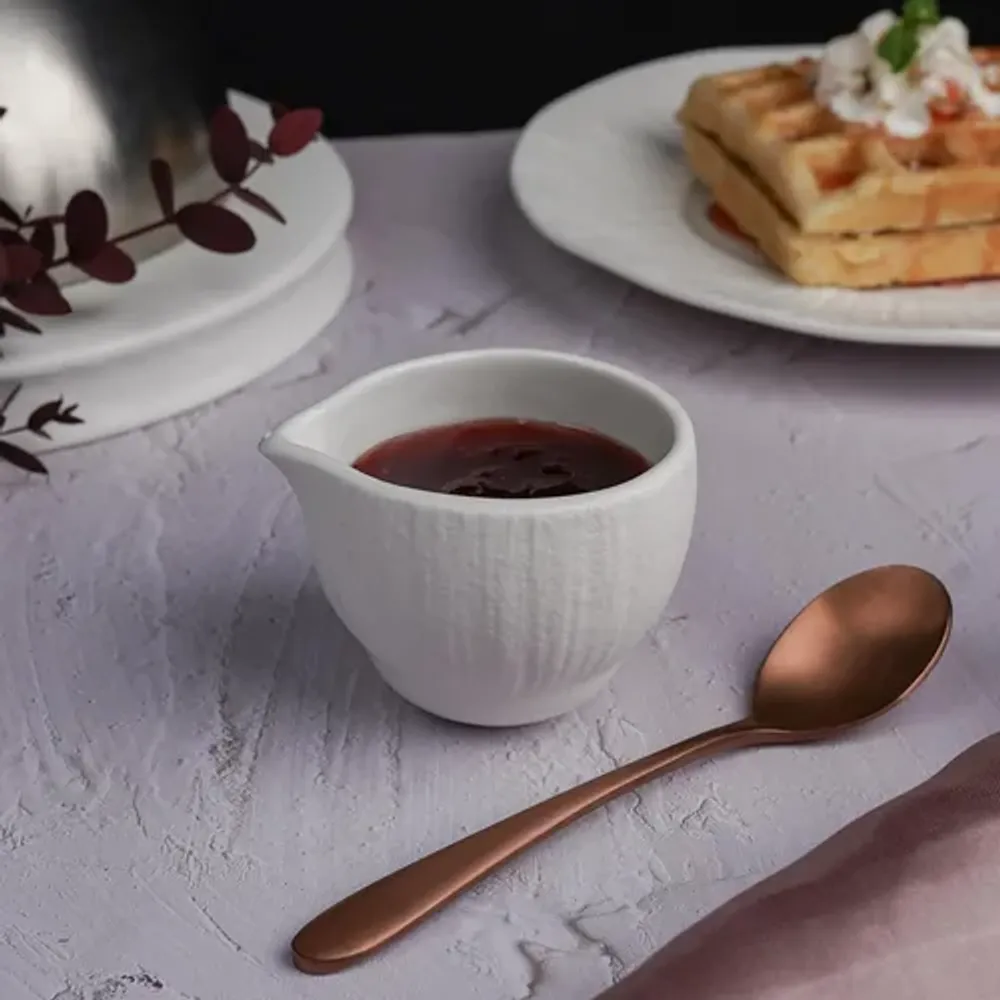 Молочник соусник 100 мл d 6,8/6,3 см h5,4 см круглый фарфор Frost White Moon P.L. Proff Cuisine [12]