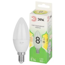 Лампа светодиодная ЭРА GREEN LINE LED B35-8W-830-E14 GL 8Вт свеча теплый свет E14 | Лампы cветодиодные Свеча (B/C)