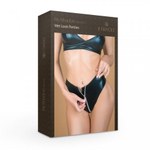 Трусики wet look Le Frivole My Shadow с двусторонней молнией, S-M