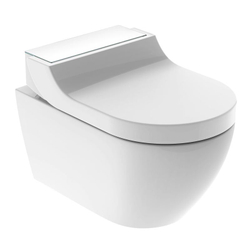 Электронный унитаз Geberit AquaClean Краснодаре Tuma Comfort 146.294.SI.1 (панель белое стекло)