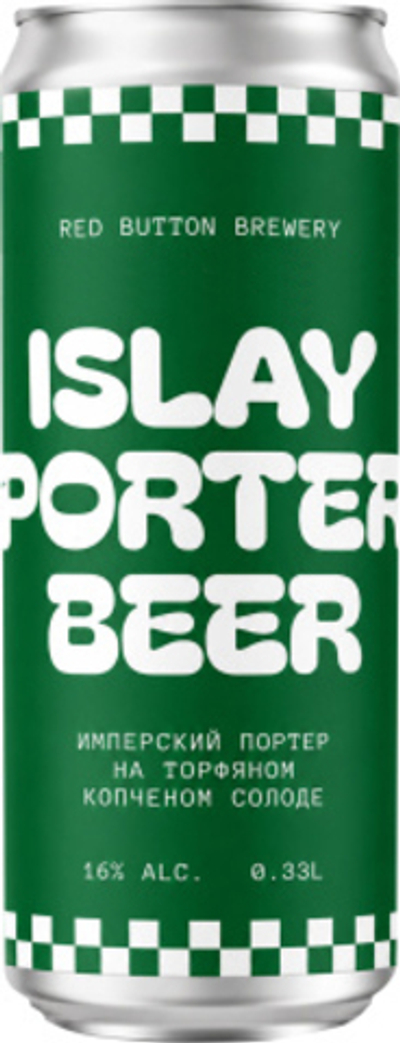 Пиво Рэд Баттон Айла Портер Бир / Red Button Islay Porter Beer 0.33 - банка