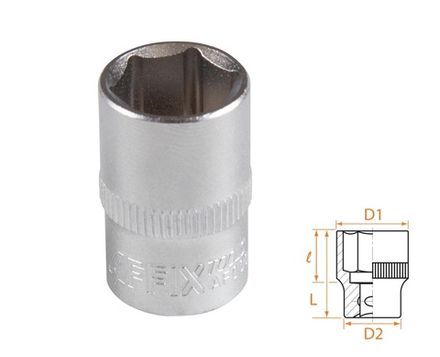 Цена на AFFIX (AF00030013) Головка торцевая стандартная шестигранная 3/8", 13 мм