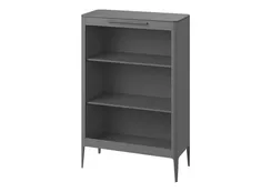 Витрина Type oak стеклянная высота 150 см (серый)