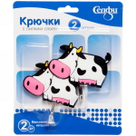 Набор крючков с липким слоем Селфи (2шт., нагрузка 2.0кг) Бусинка