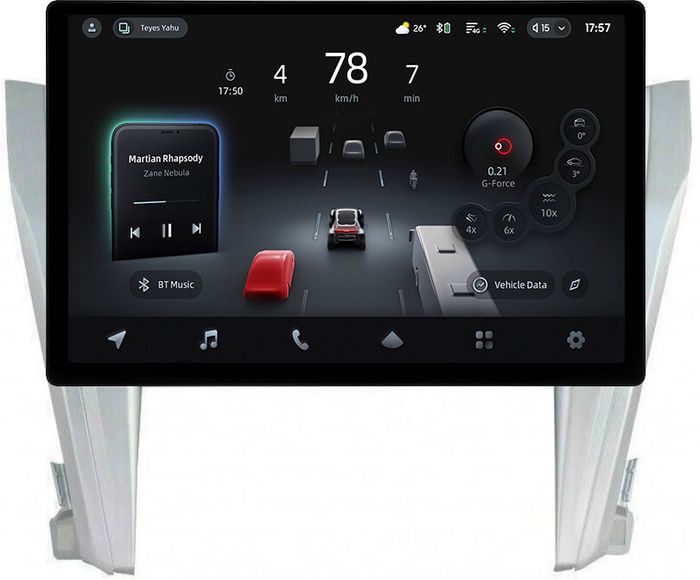Магнитола для Toyota Camry 55 2014-2018 (рамка серебро 10) - Teyes CC4-PRO монитор 13" 2K QLED на Android 13, Быстрейшая, Snapdragon 778G, ИИ, CarPlay, DSP, 4G SIM-слот