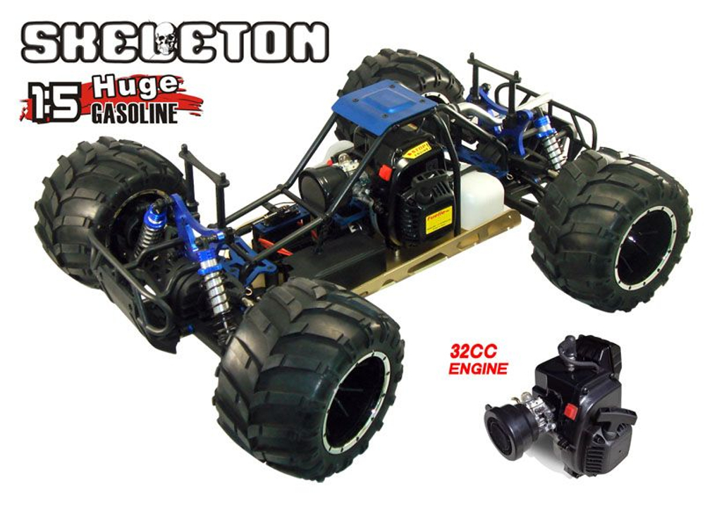 Бензиновый монстр HSP Skeleton 4WD RTR масштаб 1:5 2.4G - 94050
