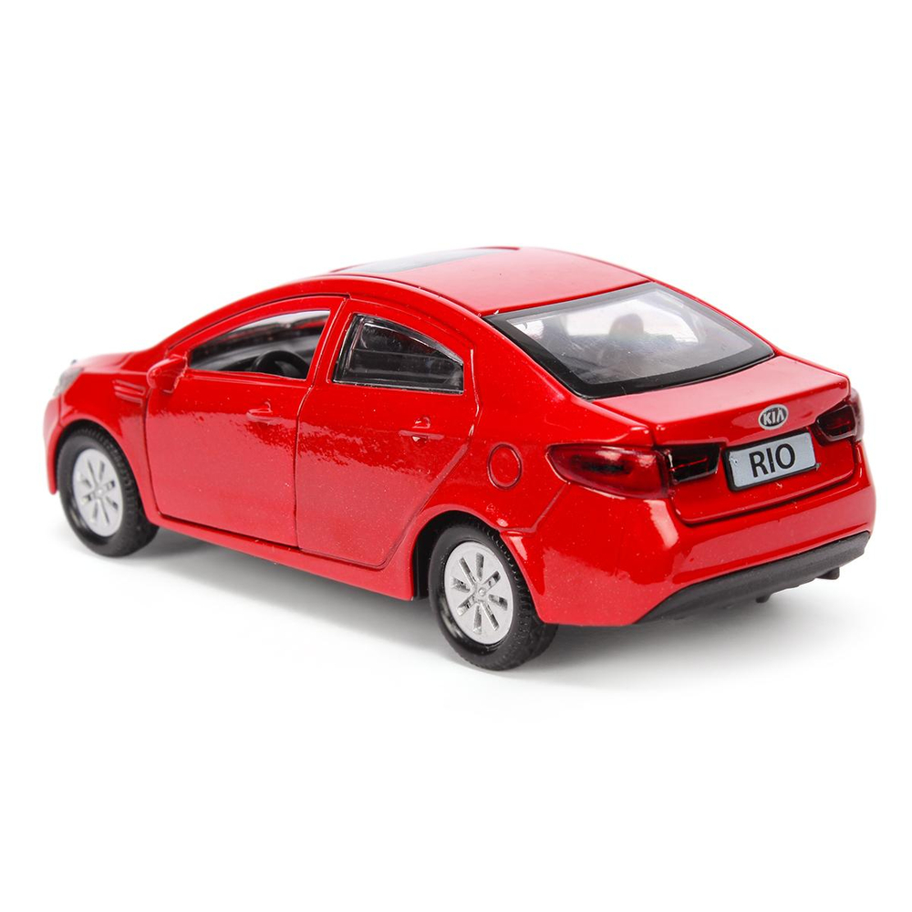 Модель ин. мет. "Kia Rio" 12см, открыв. двери, красный в коробка RIO-RD (Технопарк)