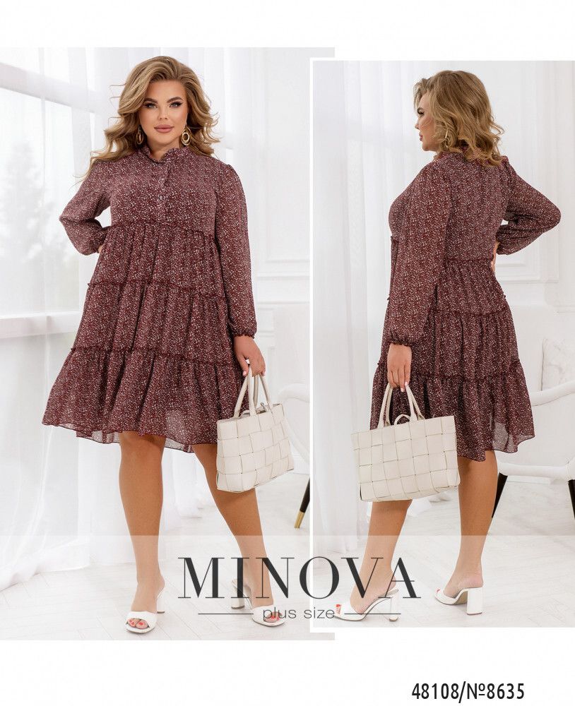 Платье 8635-бордо Minova