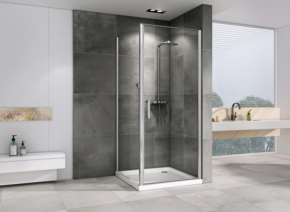 Душевой уголок Abber Sonnenstrand 80x70 AG04080-S70 профиль Хром стекло прозрачное