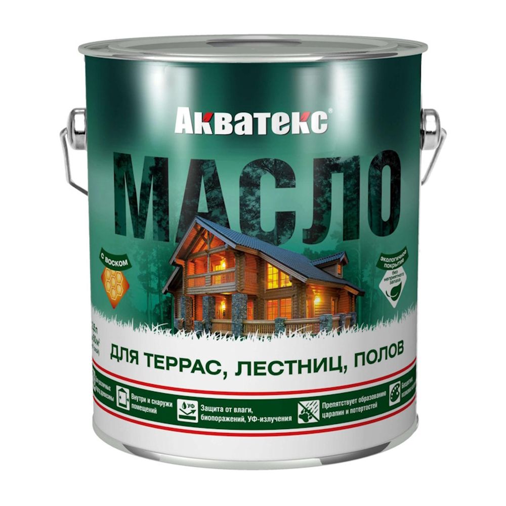 Масло д/террас, лестниц, полов АКВАТЕКС бесцвет. матов. 2,5л (Рогнеда) Масло д/террас, лестниц, полов АКВАТЕКС бесцвет. матов. 2,5л (Рогнеда)