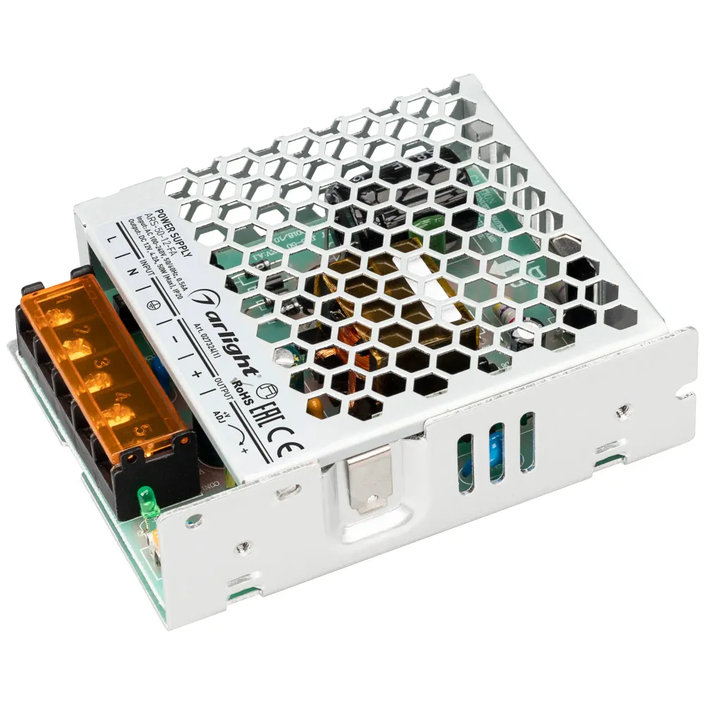 Блок питания ARS-50-12-FA (12V, 4.2A, 50W) (Arlight, IP20 Сетка, 3 года) Блок питания ARS-50-12-FA (12V, 4.2A, 50W) (Arlight, IP20 Сетка, 3 года)