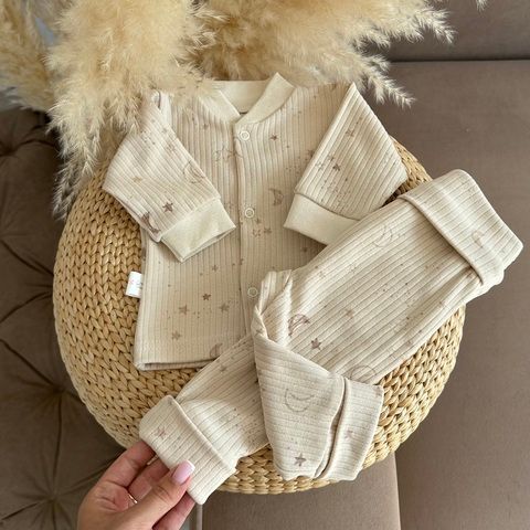 Комплект кофточка и штанишки бежевый